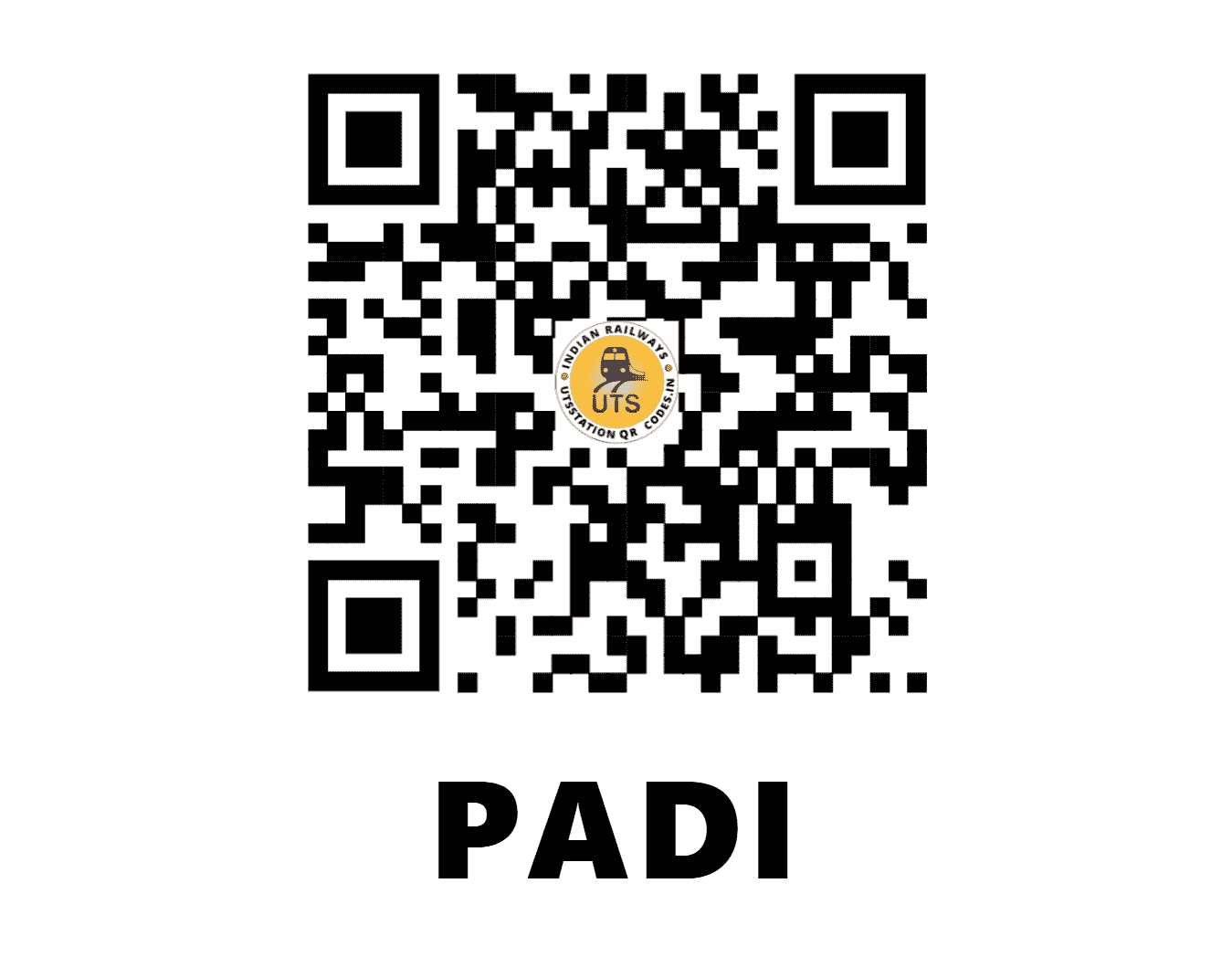 UTS QR Code for PADI - PADI - SR (TAMIL NADU)